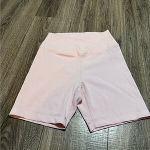 RM Pink Biker Knit Women's Activewear Shorts Nylon Spandex Athletic